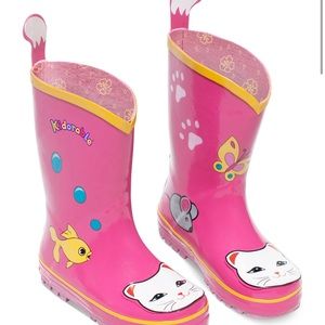 New Kidorable little girl’s lucky cat rain boots 1 gift birthday gift pink cute